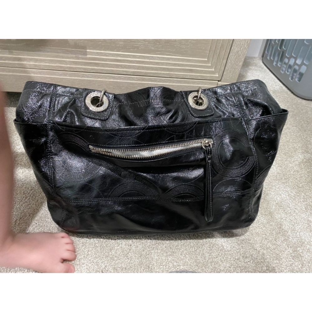 Black coach baby bag